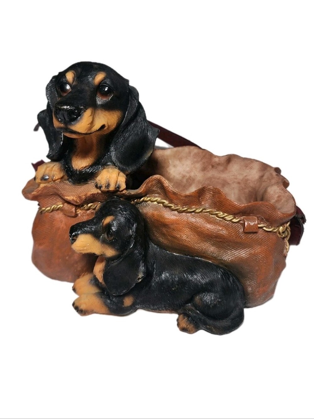 Dachshund Dog Puppy Planter Storage Bin Box Pet Treats Weiner Dogs Container